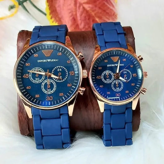 Couple Chronograph Quartz Watches