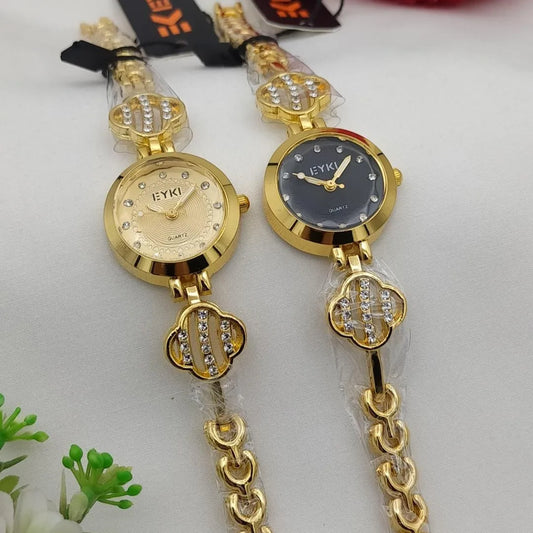 EYKI Golden Ladies Crystal Bracelet Watch