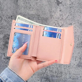 Women Fashion PU Leather Trifold Wallet