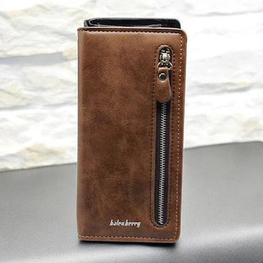 Unisex Leather Long Wallet