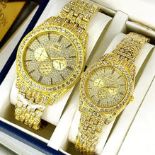 Luxury Gold Couple Watch Set