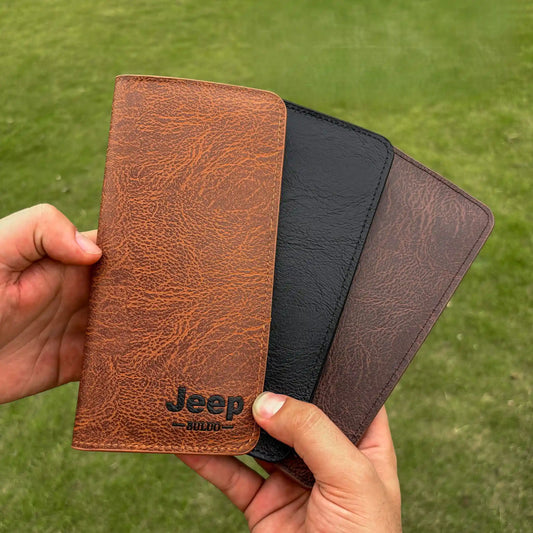 JEEP Premium PU Leather Long Wallet