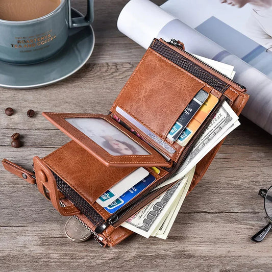 Original Buffalo Leather Trifold Wallet