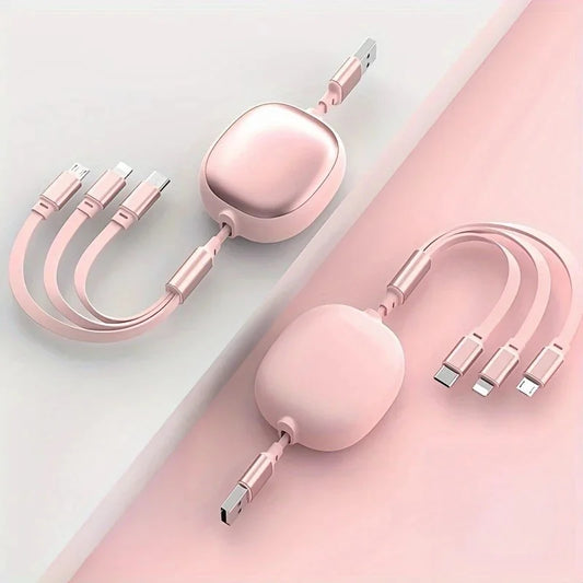 3-in-1 100W Retractable Fast Charging Cable