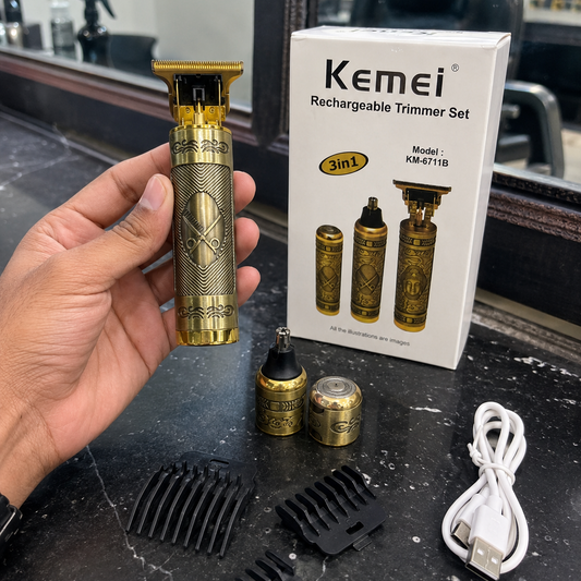 Kemei KM-6711B 3-in-1 Trimmer Set