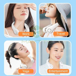 Portable Foldable Hands-Free Bladeless Neck Fan