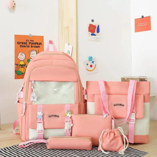 Cute Bear Design Nylon Backpack