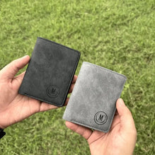 Male Short Thin PU Leather Wallet