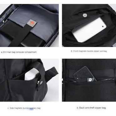 Multipurpose USB-Charging Waterproof Laptop Backpack