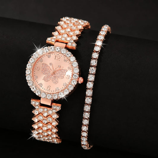 Luxury Floral Crystal Quartz Watch for Women