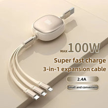 3-in-1 Aluminum 100W Fast Charging Cable