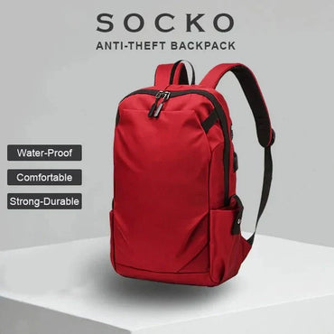 Multipurpose USB-Charging Waterproof Laptop Backpack
