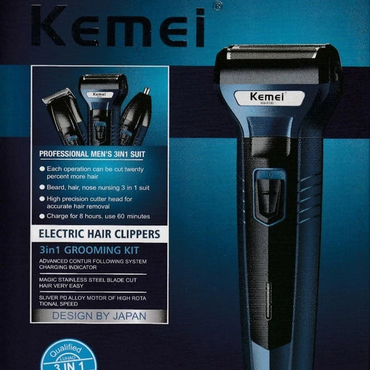 Kemei KM-6330 3-in-1 Rechargeable Hair Trimmer